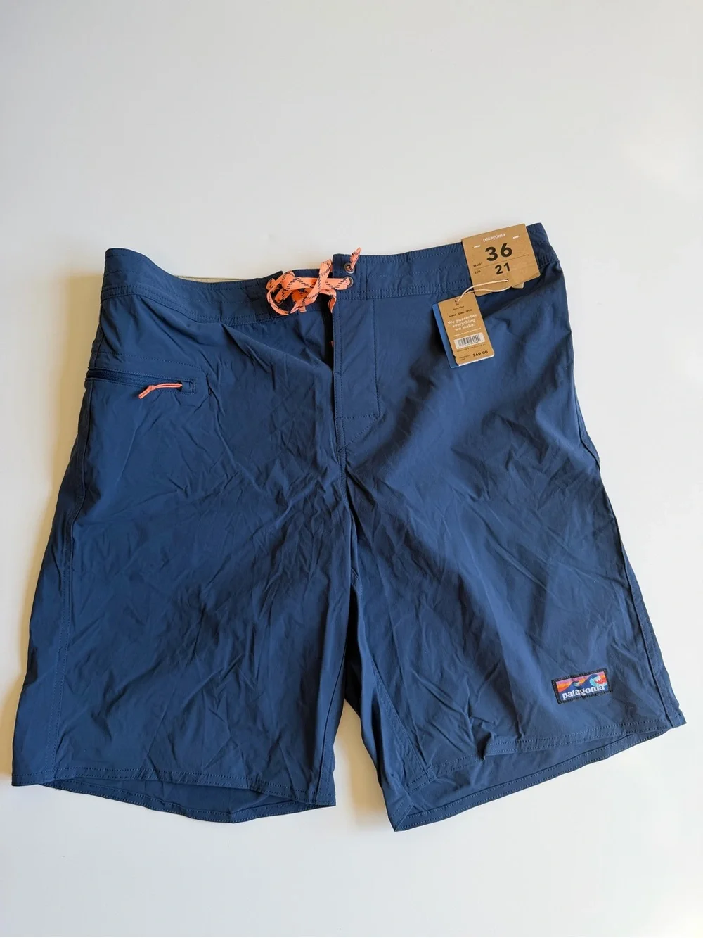 Patagonia Wavefarer Unlined Board Shorts Mens 36 Stone Blue New